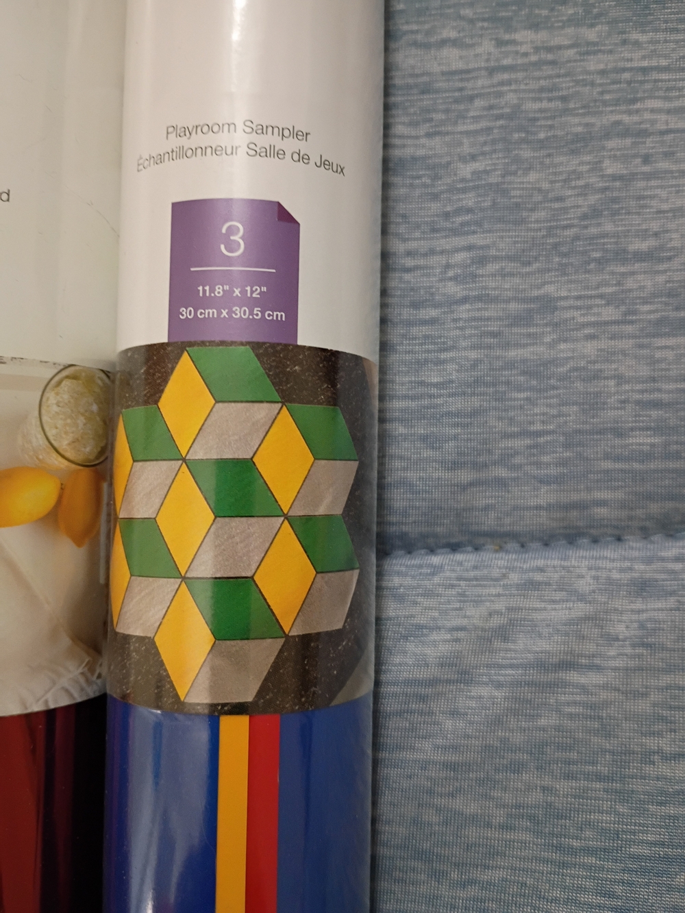 Cricut Iron-On Sampler Rolls in Purple, Green, Yellow, Blue, Red, White Black - Picture 2 of 5